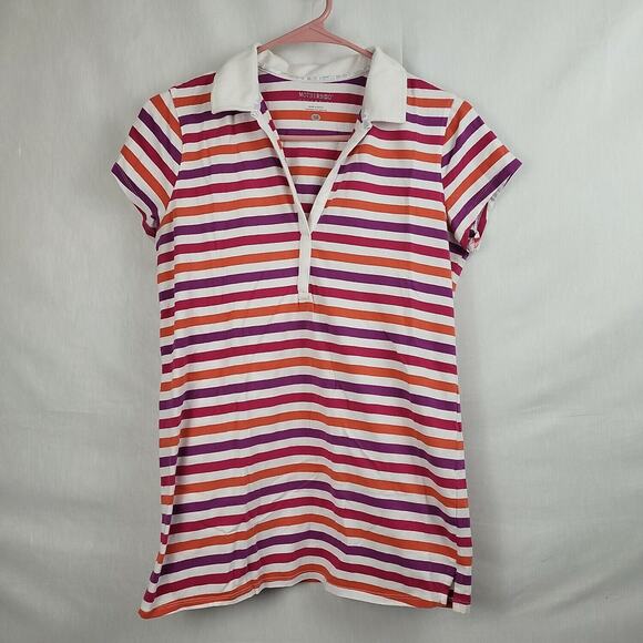 Motherhood Womens‎ Multicolor Short Sleeve Collared Pullover T Shirt Top Size M - Picture 1 of 6